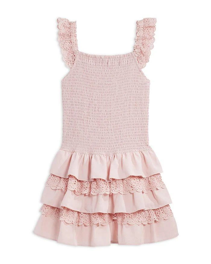 商品AQUA|Girls' Sleeveless Smocked Dress, Little Kid, Big Kid - Exclusive,价格¥264,第1张图片