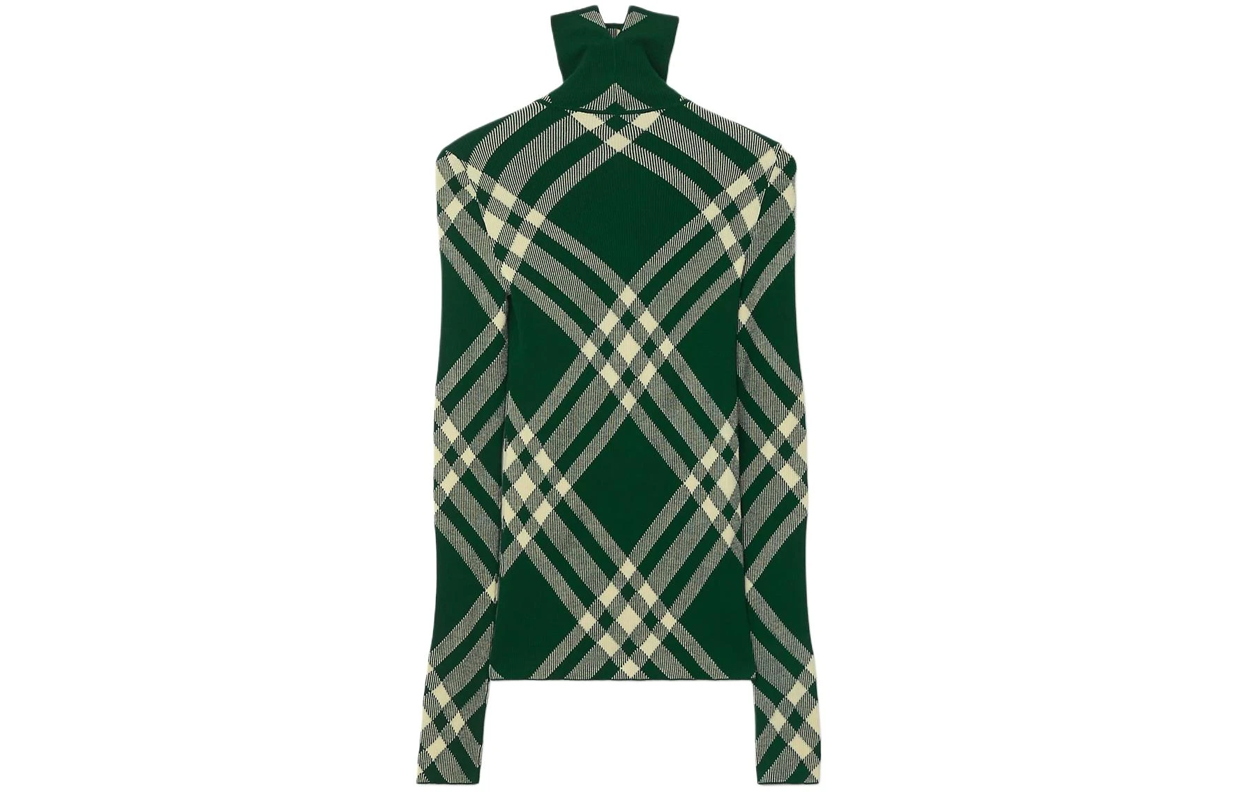 商品[国内直发] Burberry|博柏利 格纹拼色修身高领长袖毛衣 男款 黄水仙色,价格¥3959,第3张图片详细描述