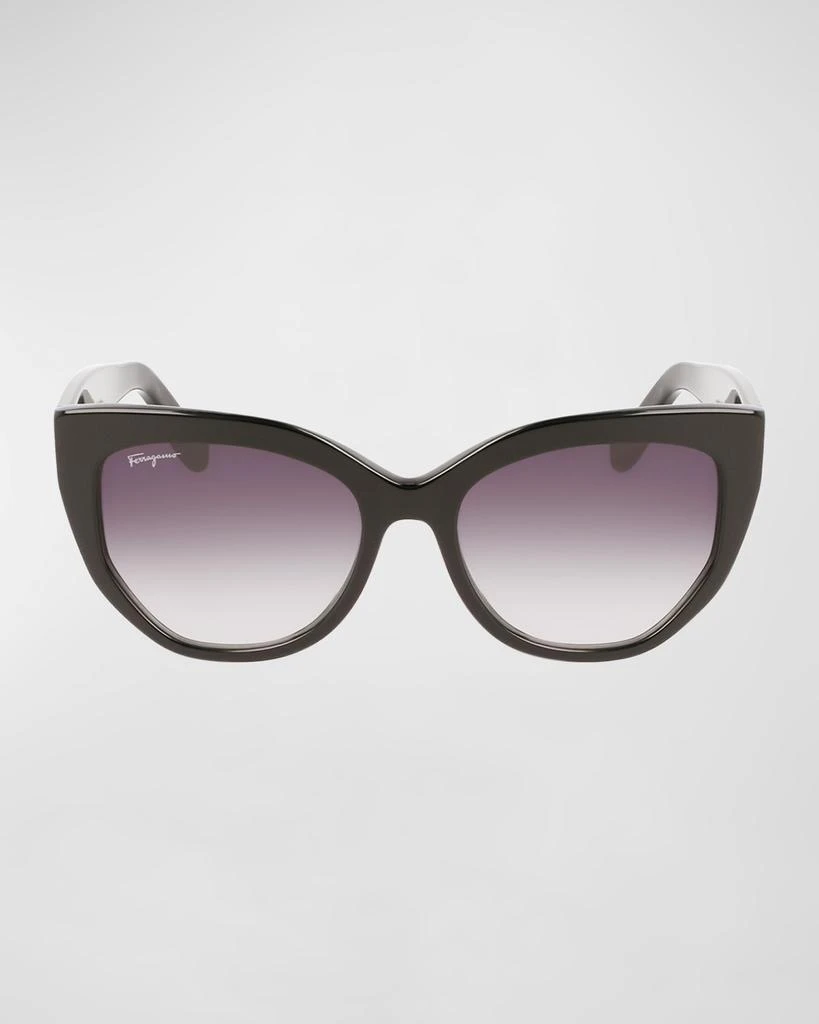 商品Salvatore Ferragamo|Classic Logo Acetate Cat-Eye Sunglasses,价格¥2552,第3张图片详细描述