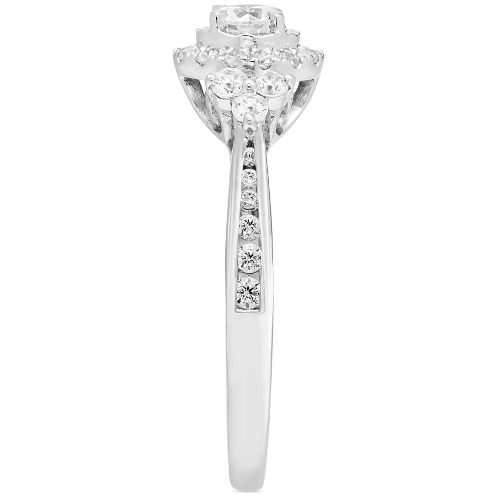 商品Macy's|Diamond Halo Engagement Ring (5/8 ct. t.w.) in 14k White Gold,价格¥10103,第4张图片详细描述