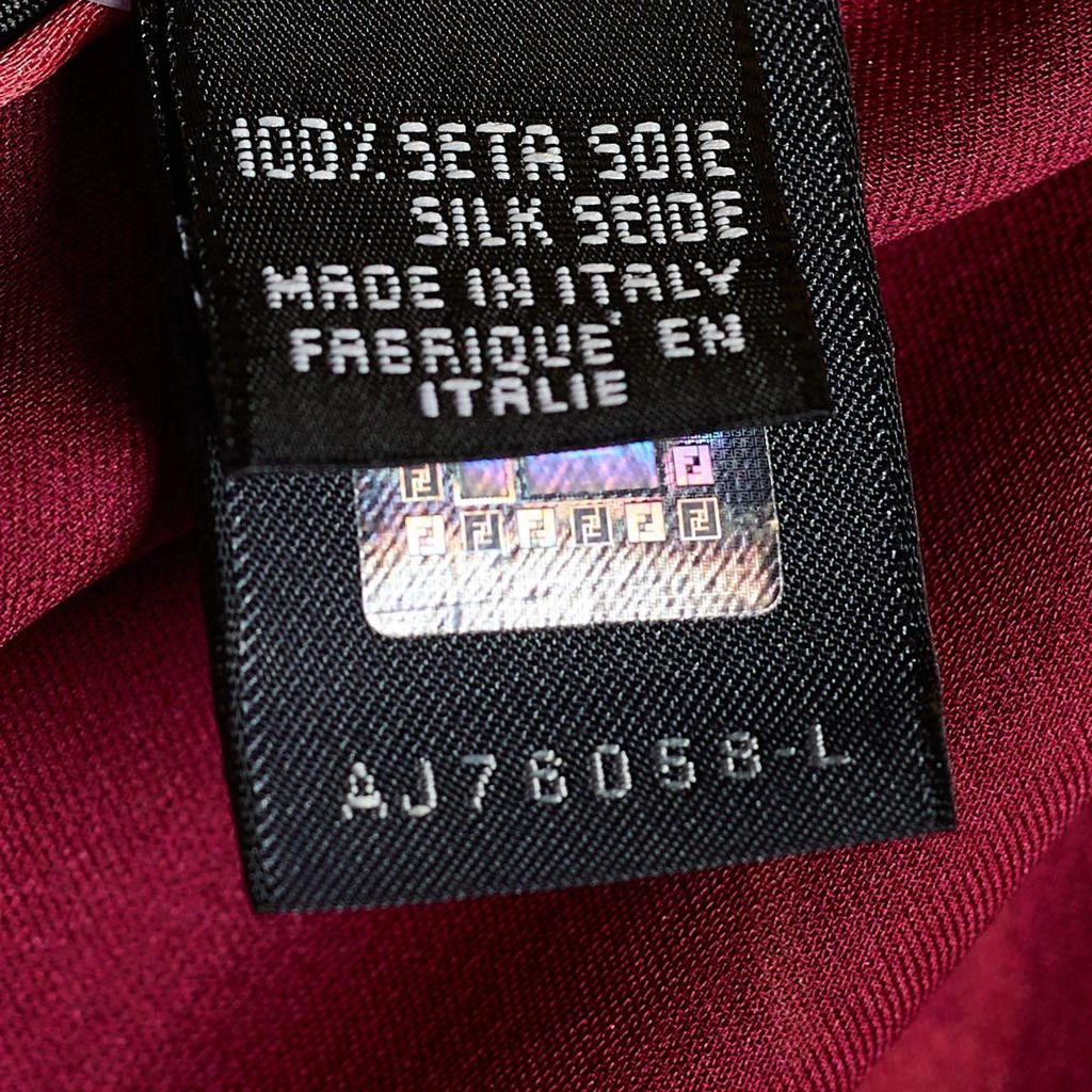 商品[二手商品] Fendi|Fendi Multicolor Floral Print Silk Scarf,价格¥1454,第5张图片详细描述