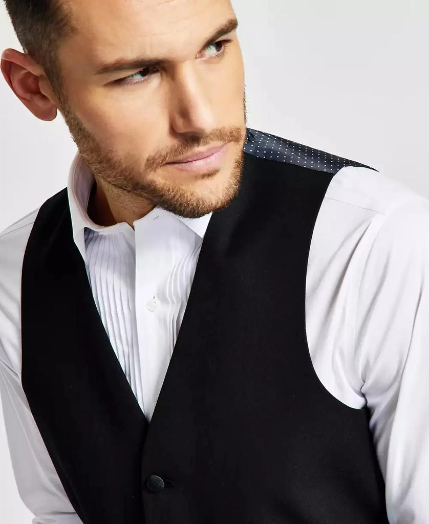 商品Alfani|Men's Classic-Fit Stretch Black Tuxedo Vest, Created for Macy's,价格¥888,第3张图片详细描述