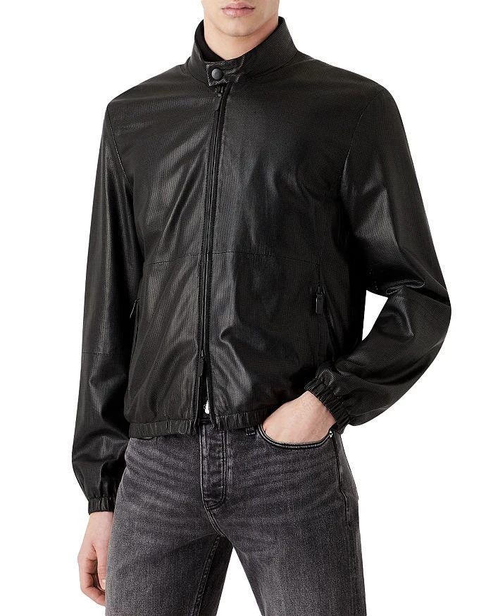 商品Armani|Leather Perforated Jacket,价格¥5335,第1张图片
