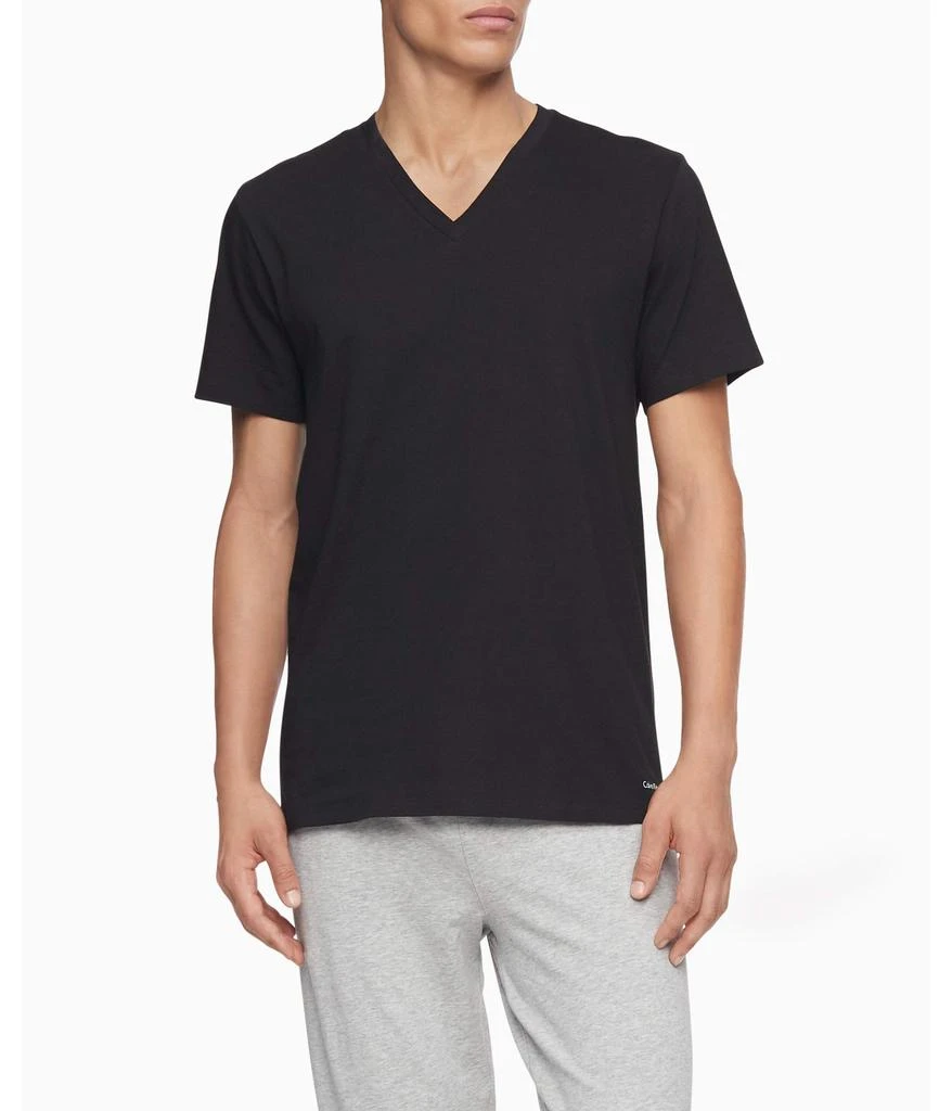 商品Calvin Klein|Cotton Classics Multipack Short Sleeve V-Neck,价格¥207,第2张图片详细描述