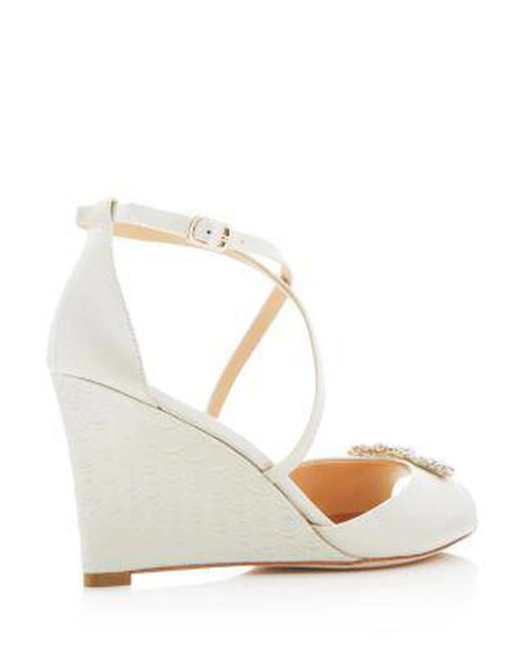 商品Badgley Mischka|Abigail Crisscross Wedge Sandals ,价格¥1166,第2张图片详细描述