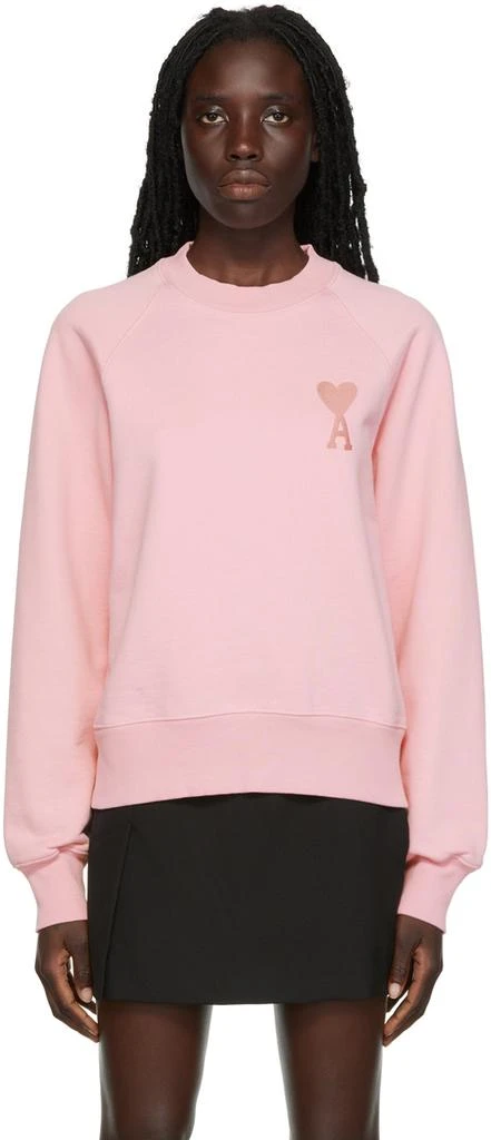 AMI Paris Pink Ami de Cœur Sweatshirt 1