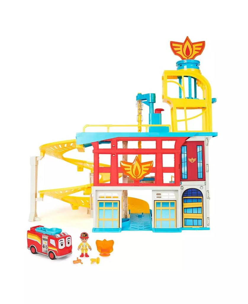 商品FireBuds|HQ Playset with Lights, Sounds, Fire Truck Toy, Action Figure and Vehicle Launcher,价格¥297,第1张图片