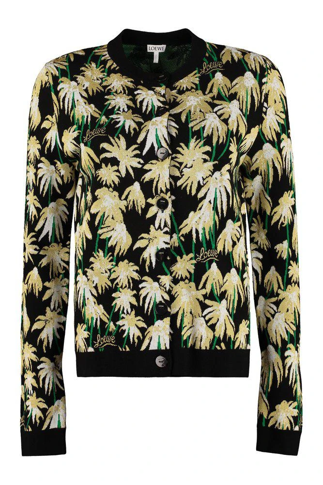 商品Loewe|Loewe Daisy Jacquard Cardigan,价格¥3257,第1张图片