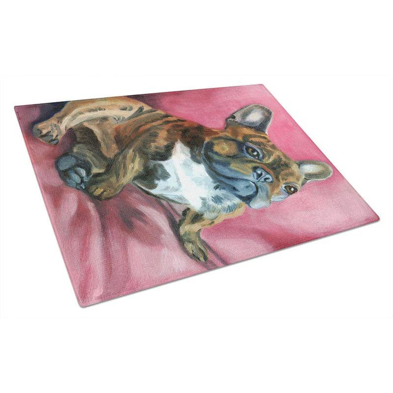 商品Caroline's Treasures|7379LCB French Bulldog Snuggle Glass Cutting Board L,价格¥260,第1张图片