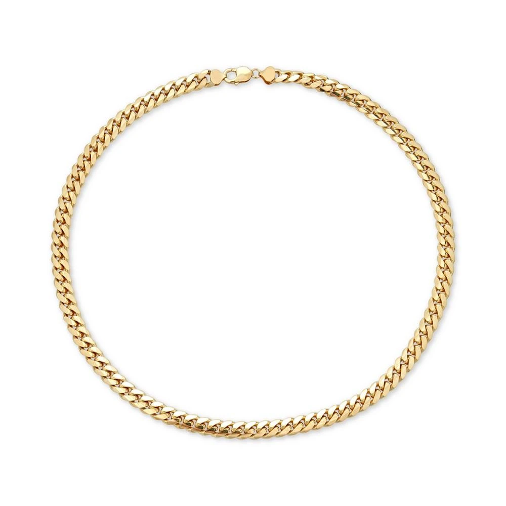 Italian Gold Men's Solid Cuban Link 26" Chain Necklace in 14k Gold-Plated Sterling Silver 2