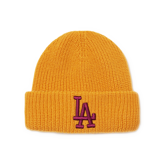 【享贝家】MLB秋冬新款LA标男女款毛线帽保暖防风橙色均码3ABNM0716-07MSSFREE商品第1张图片规格展示