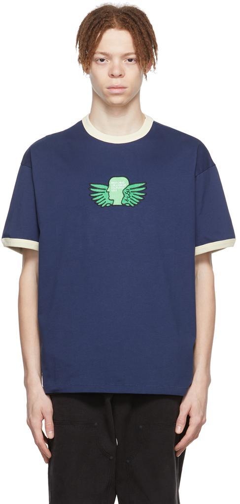 商品Brain Dead|Navy Cotton T-Shirt,价格¥542,第1张图片