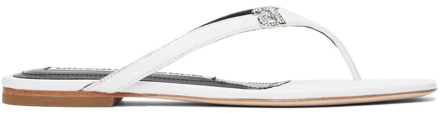 商品Alexander Wang|White Ivy Thong Flat Sandals,价格¥3060,第1张图片