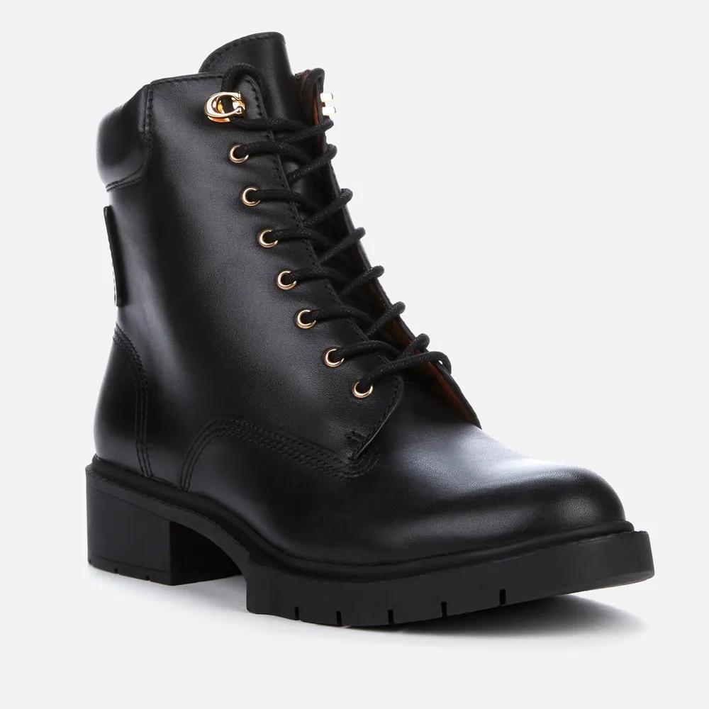 Coach Women's Lorimer Leather Lace Up Boots商品第2张图片规格展示