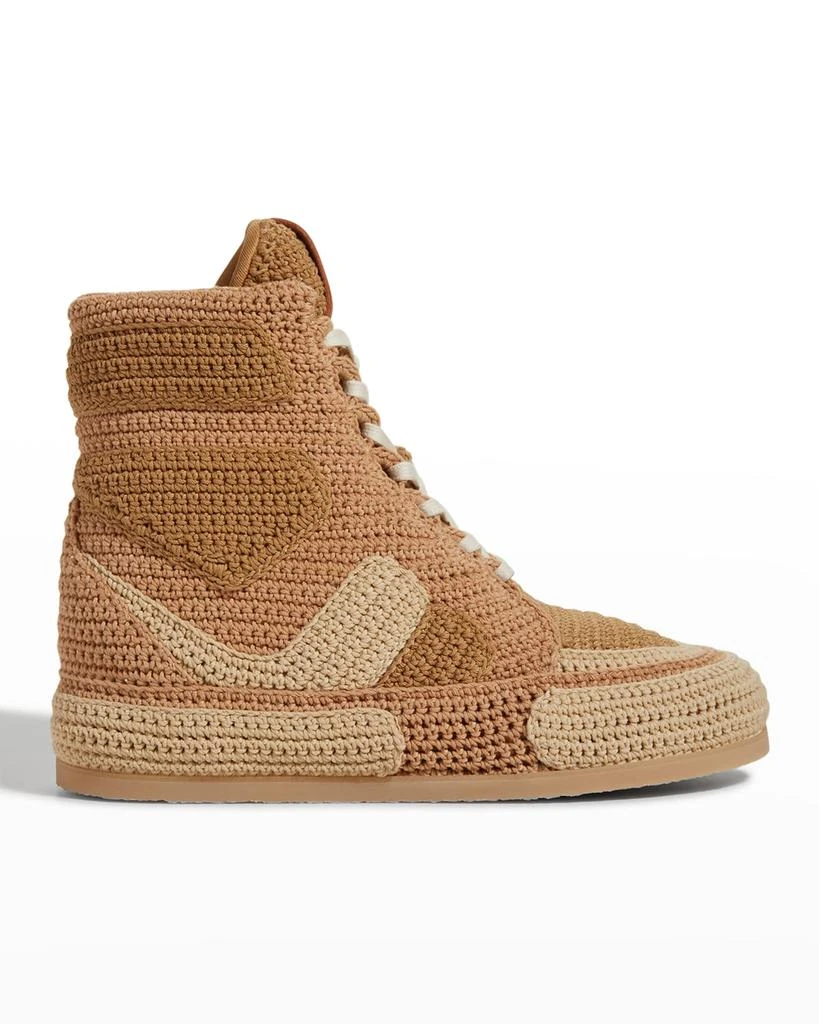 商品Chloé|Myha Cotton Knit High-Top Sneakers,价格¥4602,第1张图片