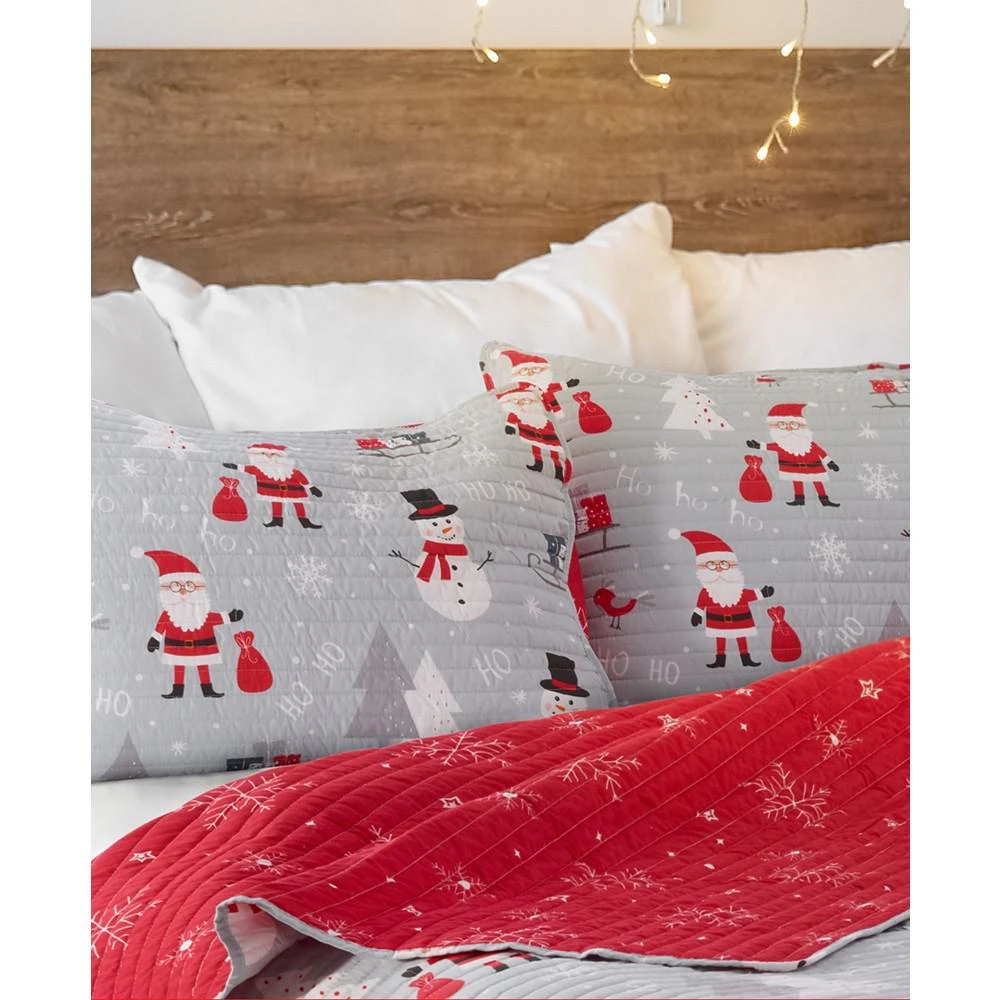 商品Avanti|Santa & Snowman 3-Pc. Quilt Sets,价格¥359,第3张图片详细描述
