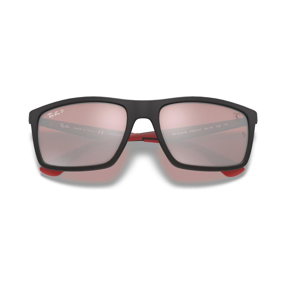 Men's Polarized Sunglasses, RB4228M Scuderia Ferrari Collection 58商品第2张图片规格展示