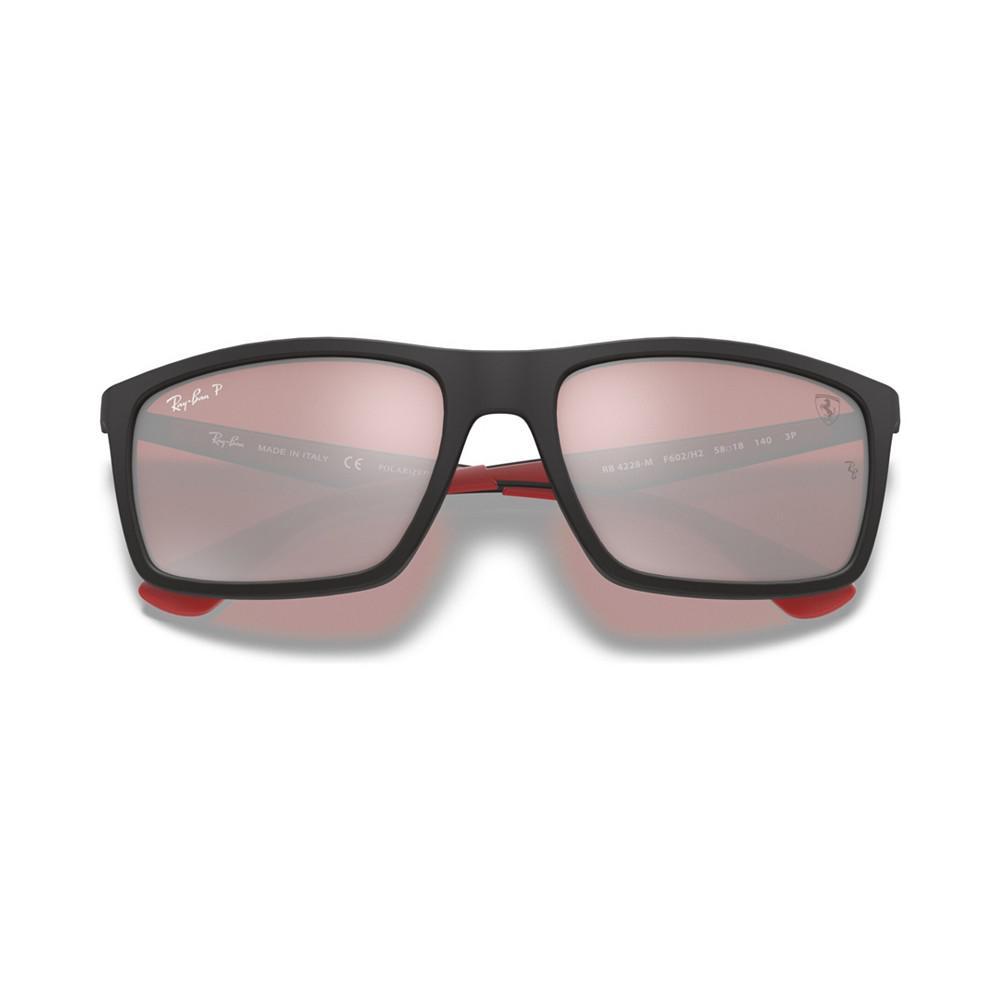 商品Ray-Ban|Men's Polarized Sunglasses, RB4228M Scuderia Ferrari Collection 58,价格¥1932,第4张图片详细描述