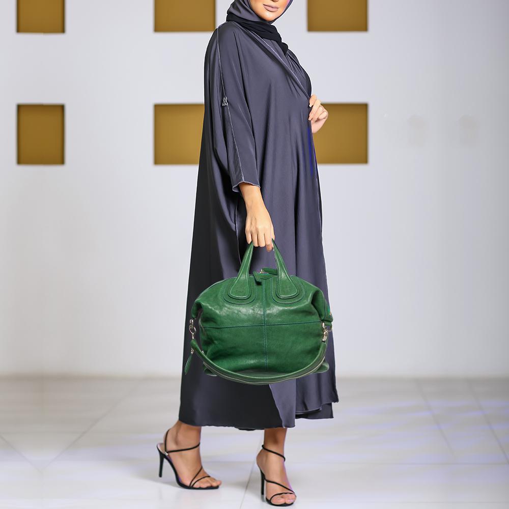 Givenchy Green Leather Nightingale Satchel商品第2张图片规格展示