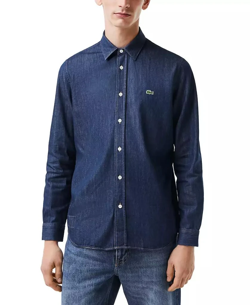 商品Lacoste|Men's Long-Sleeve Denim Shirt,价格¥619,第4张图片详细描述