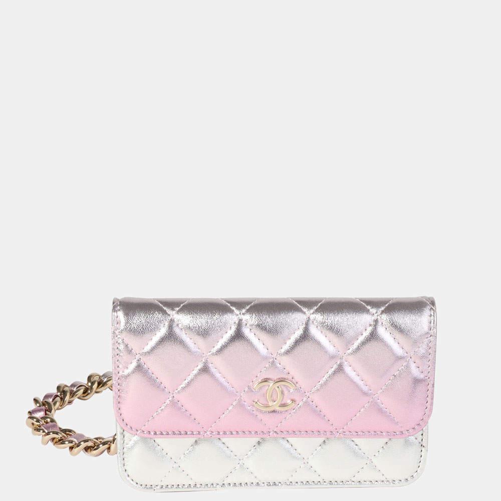 商品[二手商品] Chanel|Chanel Iridescent Quilted Lambskin Leather Coco Punk Flap WOC Bag,价格¥31273,第1张图片