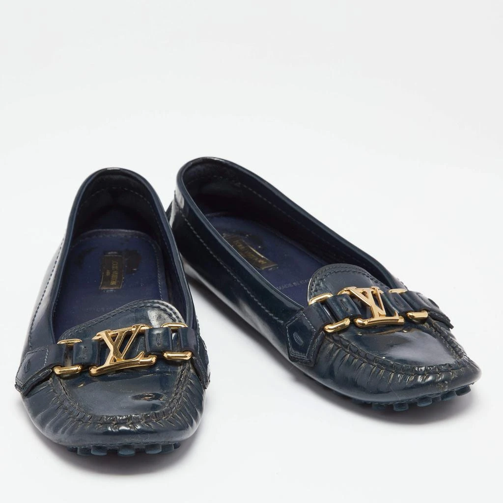 商品[二手商品] Louis Vuitton|Louis Vuitton Midnight Blue Patent Leather Oxford Loafers Size 36.5,价格¥2623,第4张图片详细描述
