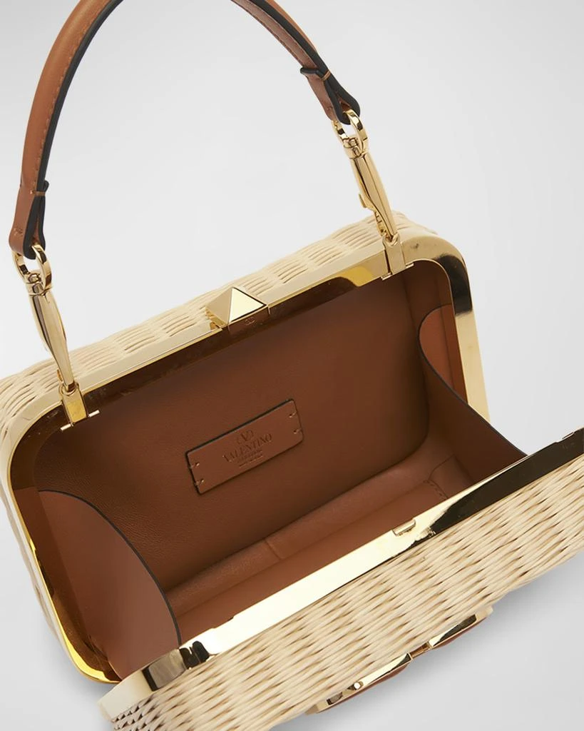 商品Valentino|VLOGO Straw Lunch Box Top-Handle Bag,价格¥23741,第3张图片详细描述