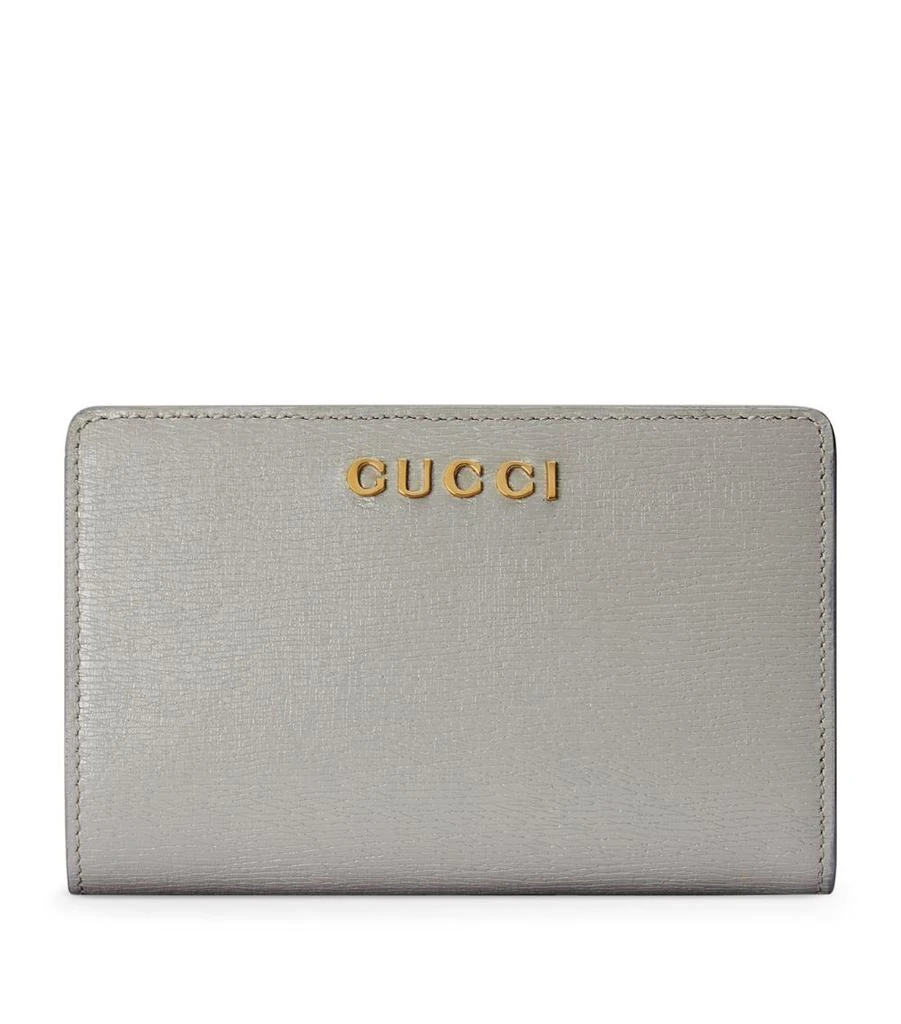 商品Gucci|Leather Script Wallet,价格¥5403,第1张图片