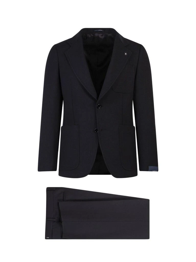 商品LARDINI|Wool Blend Suit With Iconic Brooch,价格¥7673,第1张图片