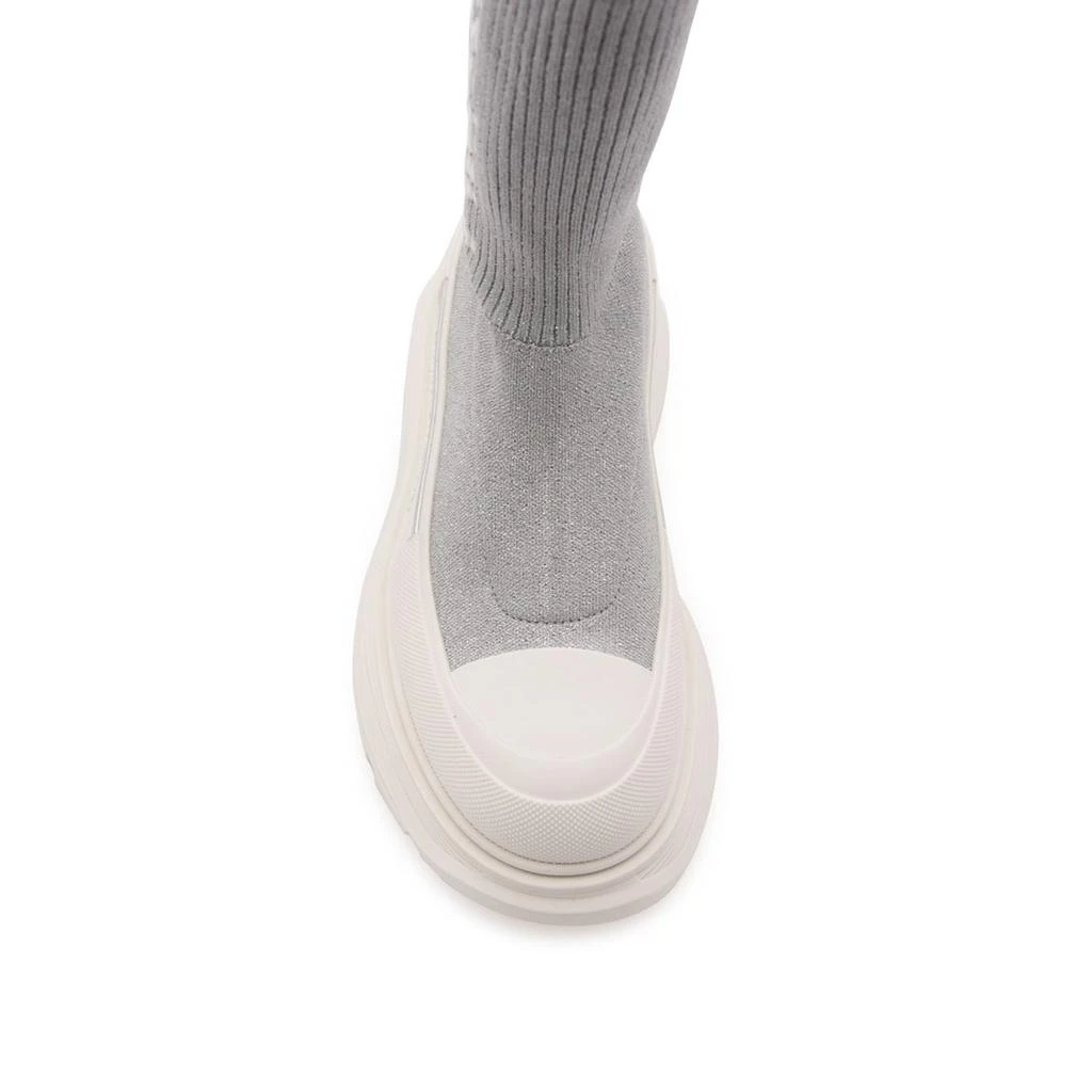 商品Alexander McQueen|Alexander Mcqueen Sock-Style Logo-Print Boots,价格¥2566,第4张图片详细描述