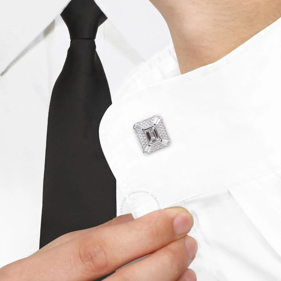 商品Amour|5-3/4CT TGW Octagon Baguette and Round-cut Created White Sapphire Cufflinks In Sterling Silver,价格¥1190,第3张图片详细描述