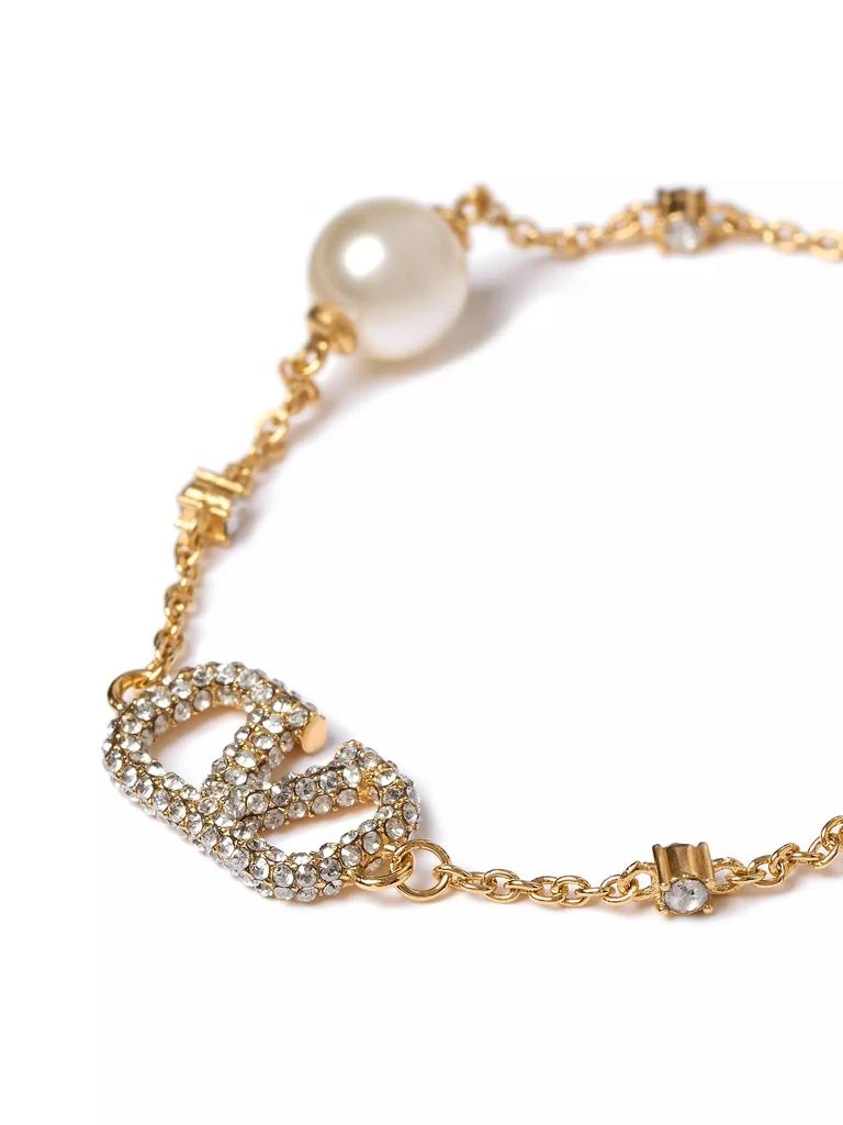 商品Valentino|VLogo Signature Bracelet in Metal, Swarovski® Crystals and Pearls,价格¥5170,第3张图片详细描述