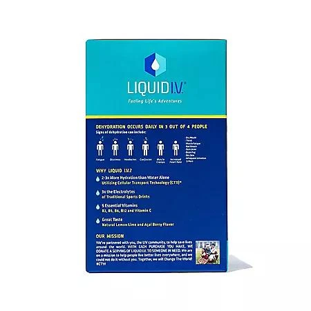 商品Liquid I.V.|Liquid I.V. Hydration Multiplier Electrolyte Powder Packets, Lemon Lime & Acai Berry (24  pk.),价格¥243,第4张图片详细描述