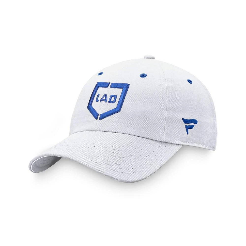 商品Fanatics|Men's Branded White Los Angeles Dodgers Iconic Home Plate Adjustable Hat,价格¥137,第3张图片详细描述