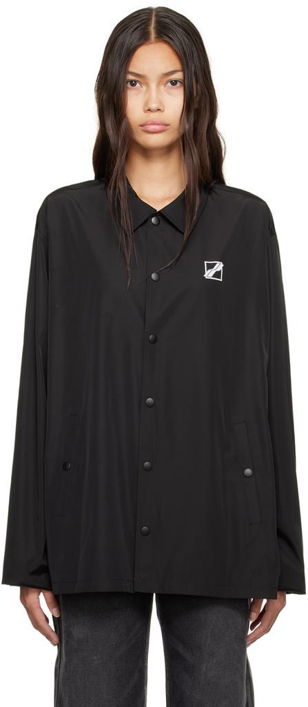 商品We11done|Black Windbreaker Jacket,价格¥4259,第1张图片