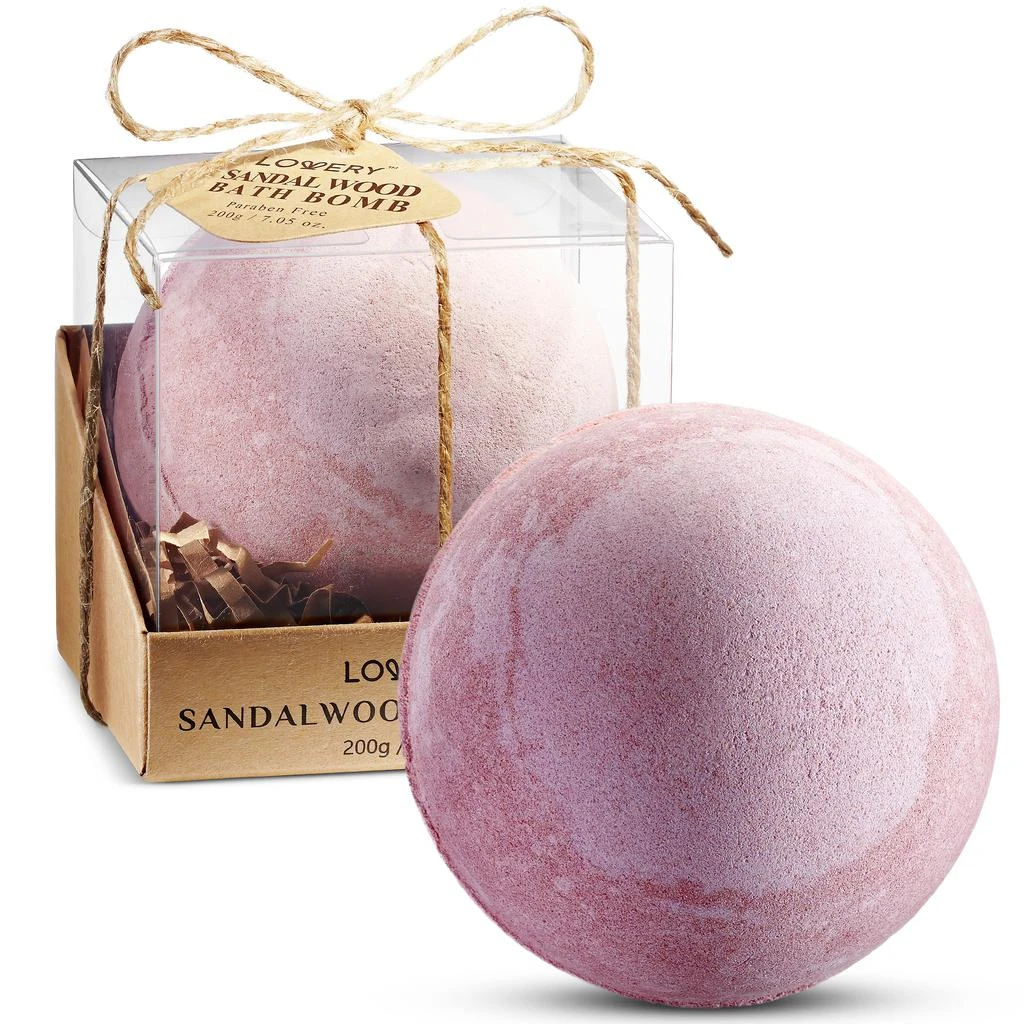 商品Lovery|Sandalwood Handmade Bath Bomb, 7oz Extra Large Bath Fizzy,价格¥102,第3张图片详细描述