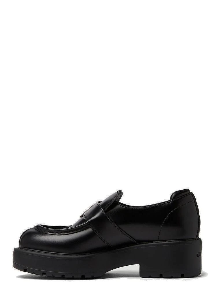 商品Miu Miu|Miu Miu Logo Detailed Buckled Platform Loafers,价格¥5697,第2张图片详细描述