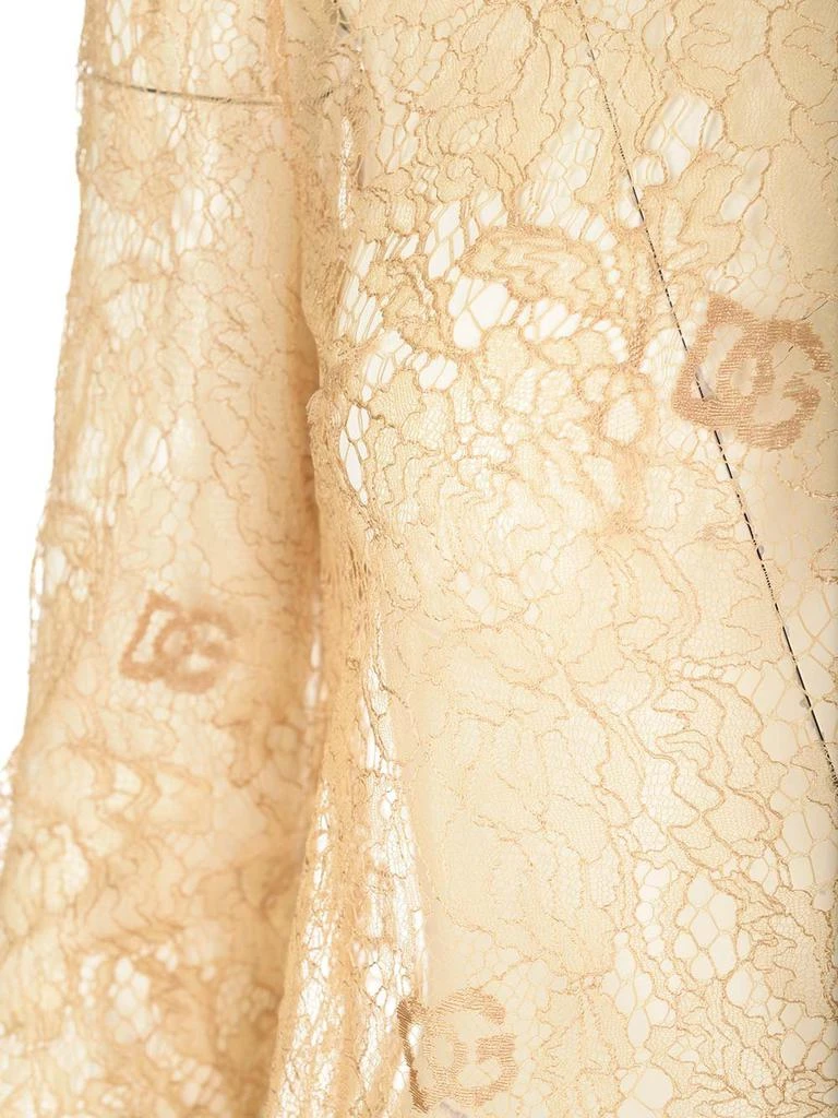 商品Dolce & Gabbana|Dolce & Gabbana Sheer Lace Straight Hem Blouse,价格¥6567,第3张图片详细描述