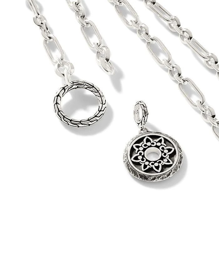 商品John Hardy|Sterling Silver Classic Chain Interchangeable Ring & Flower Pendant Necklace, 18",价格¥7612,第5张图片详细描述