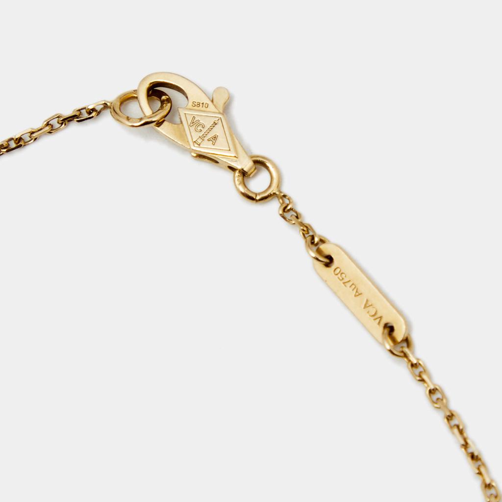 Van Cleef & Arpels Mini Frivole Diamond 18k Yellow Gold Bracelet商品第4张图片规格展示