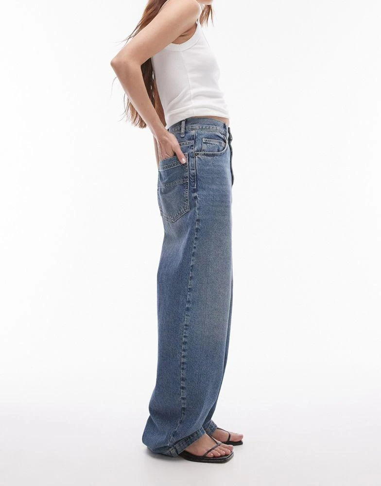 商品Topshop|Topshop high rise Baggy jeans in Authentic Blue,价格¥274,第2张图片详细描述