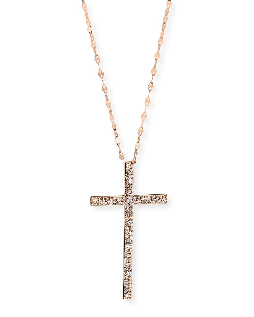商品LANA|14k Rose Gold Diamond Cross Pendant,价格¥17149,第3张图片详细描述