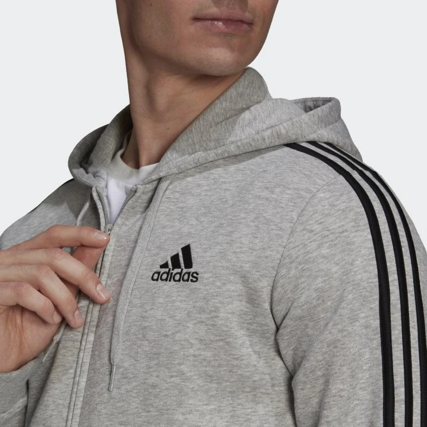 商品Adidas|Men's adidas Essentials Fleece 3-Stripes Full-Zip Hoodie,价格¥415,第5张图片详细描述