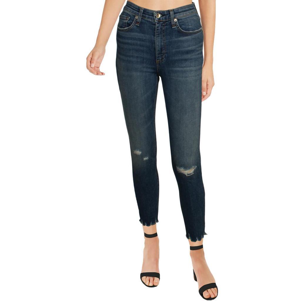 商品Rag & Bone|Rag & Bone Womens Nina High Rise Distressed Skinny Jeans,价格¥245,第1张图片
