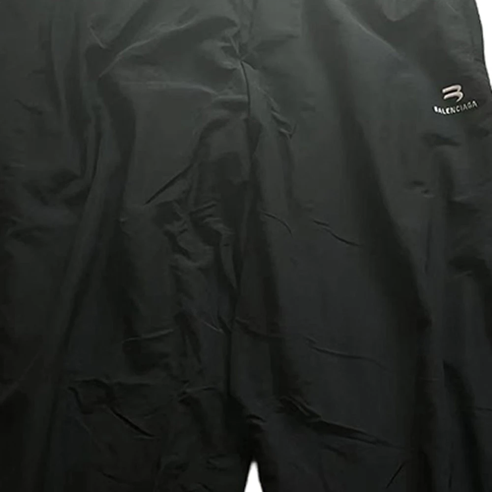 商品[国内直发] Balenciaga|巴黎世家 条纹拼色松紧直筒休闲裤 常规版型 男款 黑色,价格¥6415,第7张图片详细描述
