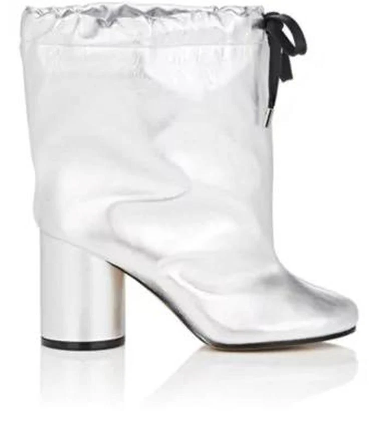 商品MAISON MARGIELA|Drawstring Leather Ankle Boots,价格¥3712,第1张图片