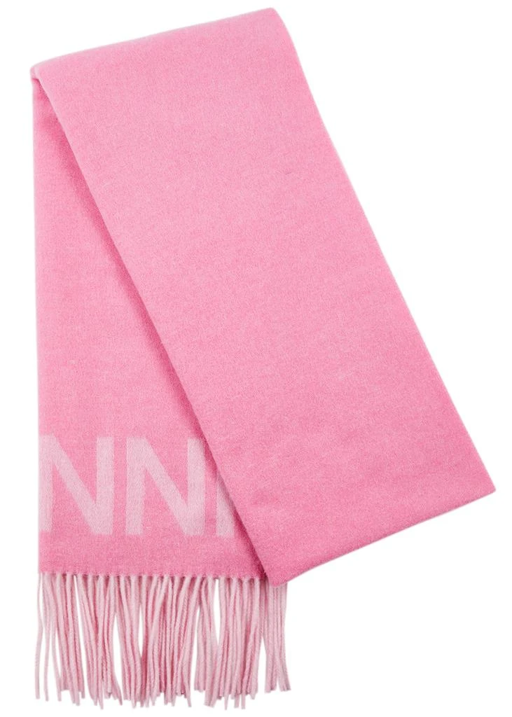 商品Ganni|Logo-intarsia wool scarf,价格¥1180,第1张图片