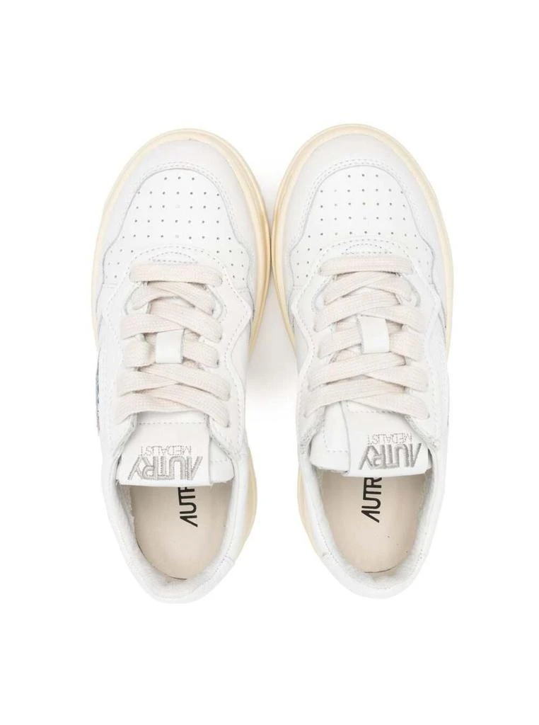 商品Autry|White medalist Low Top Sneakers In Cow Leather Boy,价格¥1253,第3张图片详细描述