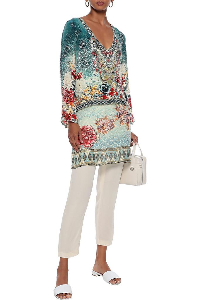 Her Heirloom layered embellished printed silk-chiffon tunic商品第2张图片规格展示