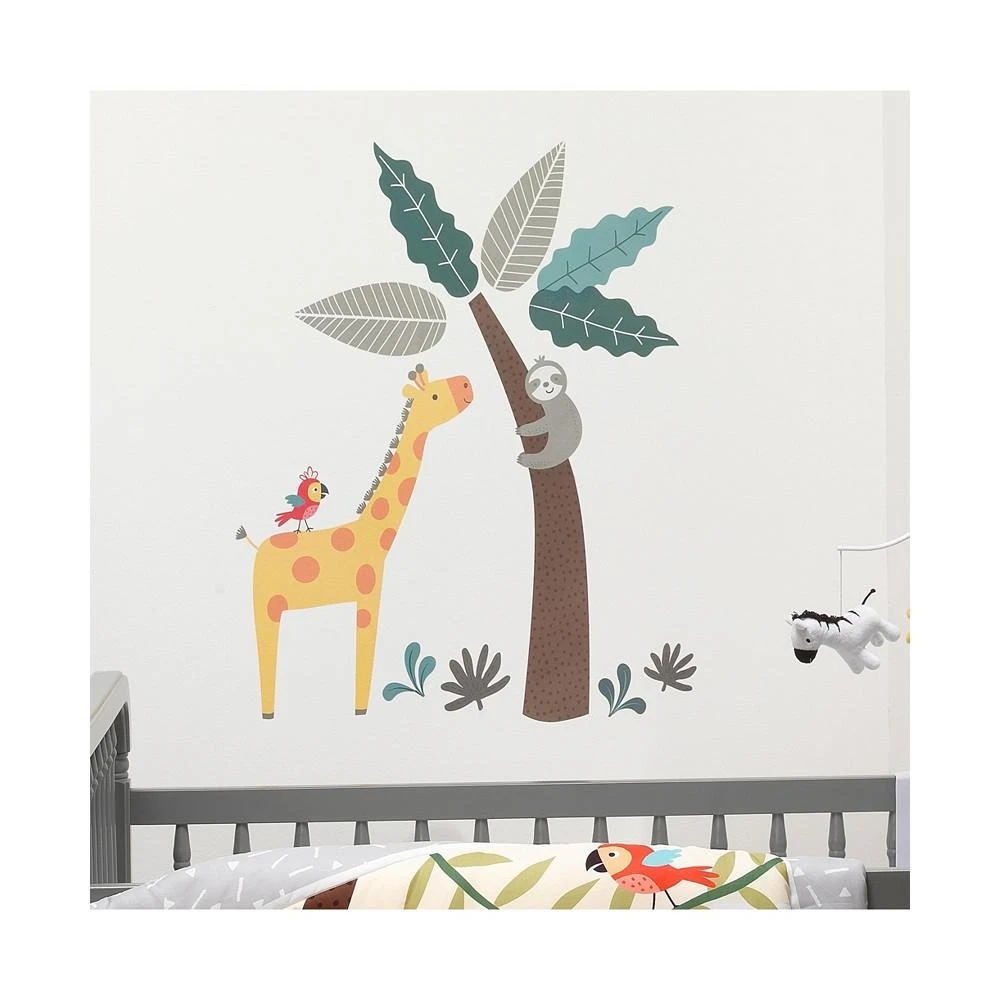 商品Bedtime Originals|Mighty Jungle Animals Wall Decals - Giraffe/Sloth/Tree,价格¥123,第2张图片详细描述